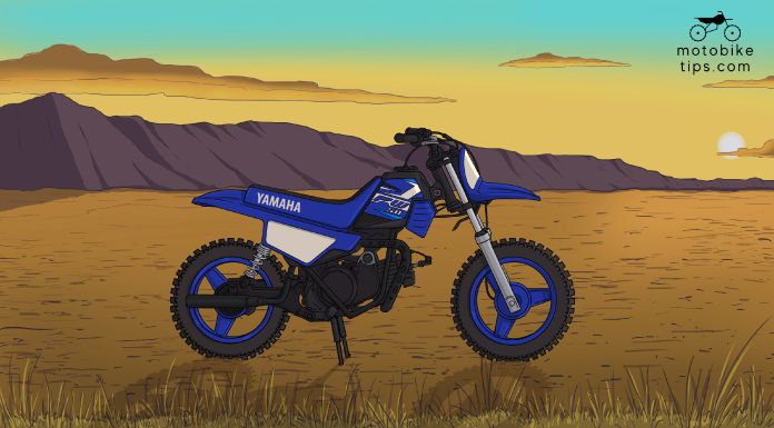 best Yamaha PW50 pit bike with mountain at the back